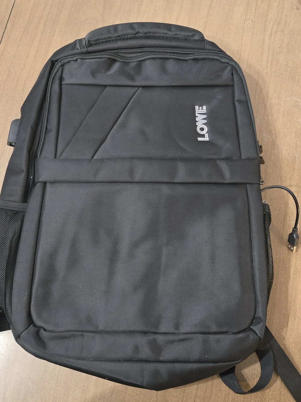 LOWE Black Everyday Laptop Backpack for Men